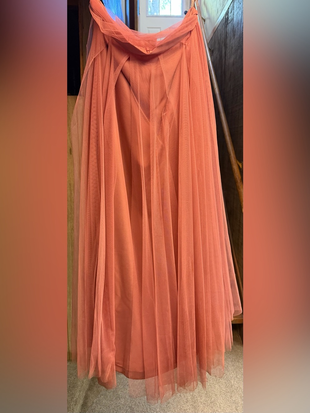 Women's Blush Tulle Maxi Skirt